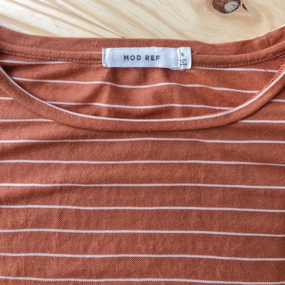 Rusty Orange Stripe Shirt - Picture 2 of 6